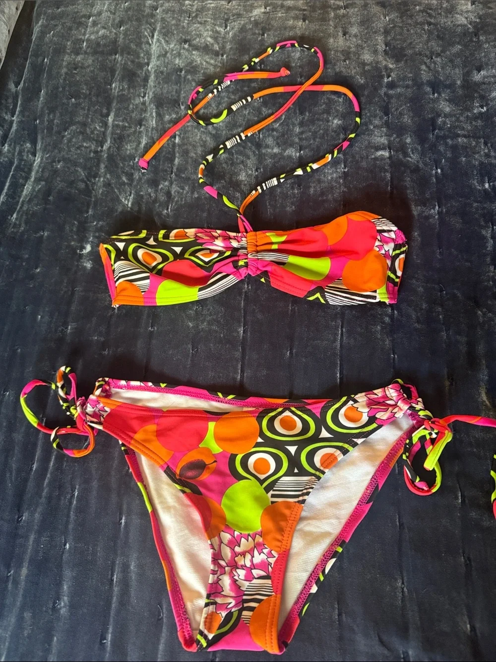 Vibrant Retro Print Two-Piece Bikini Set